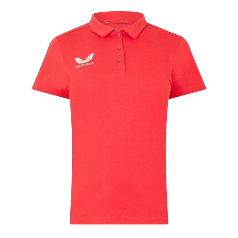 Castore Womens/Ladies Logo Collared Polo Shirt / True Red